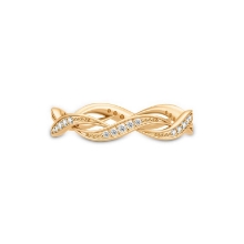 Billede af Julie Sandlau Ocean ring forgyldt sølv cz str. 56