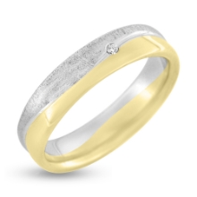 Billede af Collector yderring brillant 0,01 w/vs. 2 yderringe 14 kt. + 14 kt. hvg. (loddet fast sammen)