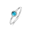 Billede af Spirit Icons Euphoria Blue ring sølv m. krystal + cz (str. 48-60)