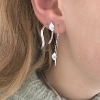 Billede af STINE A ørering Petit Ile De L'Amour Double Chain sølv (1 stk)
