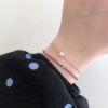 Billede af By Pind "Pearl" armbånd sølv rhodineret med ferskvandsperle (16+5cm)