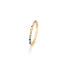 Billede af Mads Z 8 kt. ring "Everest colour" m. zirkoniasten str. 58