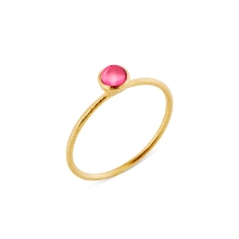 Billede af Susanne Friis Bjørner Ring sølv forgyldt pink krystal str. 51 Billede af Susanne Friis Bjørner Ring sølv forgyldt pink krystal str. 51