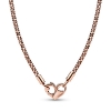 Billede af Pandora Moments halskæde m. hjertelås rosaforgyldt metalblanding (45 cm)