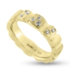Billede af Ring med felter, 7  brill. 3*0,01 + 3*0,02 + 1*0,03 w/vs. 14 kt. (gigtring)