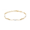 Billede af Studio Z "Tangled" armbånd forgyldt sølv m. fvp (16-18 cm)