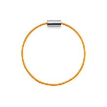 Billede af Mads Z Black Sun armbånd, orange m. sølvlås 16,5