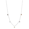 Billede af Spirit Icons Sky halskæde 14 kt. hvidguld m. multifarvede sten 45cm