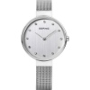 Billede af Bering Dameur classic, mesh lænke, stål, Safirglas, Swarovski