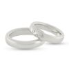 Billede af Vielses & Forlovelses ringe, damer. brill 0,03 w/si profil oval ca. 4,6*2,7mm 925s