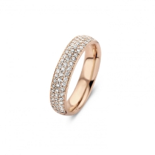 Billede af Spirit Icons ring Vivendi sølv rosaforgyldt med zirkonia (str. 56)