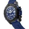 Billede af *CAT Barricade herreur stål/plastik blå gummirem 10bar 44mm