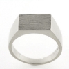 Billede af Herrering massiv lukket bund, plade 10*14 mm. 14 kt. hvg.