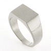 Billede af Herrering massiv lukket bund, plade 10*14 mm. 14 kt. hvg.