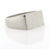 Billede af Herrering massiv lukket bund, plade 10*14 mm. 14 kt. hvg.