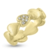 Billede af Ring hjerter, isat 6 brill. i et hjerte, 6*0,01 w/vs. 14 kt. (hjertering)