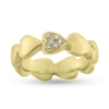 Billede af Ring hjerter, isat 6 brill. i et hjerte, 6*0,01 w/vs. 14 kt. (hjertering)