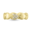 Billede af Ring hjerter, isat 6 brill. i et hjerte, 6*0,01 w/vs. 14 kt. (hjertering)