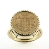 Billede af Ring med guldmønt, Dansk 10 krone, ring i 14 kt.