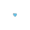 Billede af STINE A ørestik Petit Love Heart sølv lyseblå emalje (1 stk)