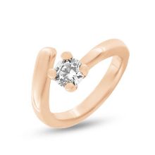 Billede af Ring forskudt, 4 grabber fattet med sten (excl. sten) 14 kt. rosa (rødt) (kundens sten fattet)