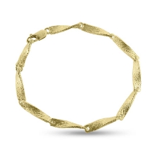 Billede af Armlænke snoet pladeled 18,5-19 cm. 14 kt.
