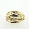 Billede af Ring med guldtråde 1 brillant 0,01 w/vs. 14 kt. (Trådring)