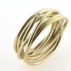 Billede af Ring med guldtråde 1 brillant 0,01 w/vs. 14 kt. (Trådring)