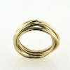 Billede af Ring med guldtråde 1 brillant 0,01 w/vs. 14 kt. (Trådring)