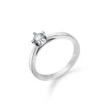 Billede af Mads Z 14 kt. hvidguld ring "Crown" m. 0,24ct. W.SI str 54