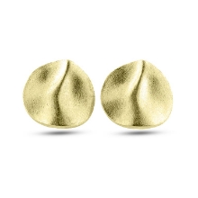 Billede af Øreclips rund, overflade sand, dia. 22,5 mm.  14 kt. 
