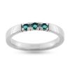 Billede af Alliance ring 3* smaragd a ca. 0,06 ct. 14 kt. hvg.