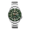 Billede af Seiko 5 Sports Automatic herreur stål lænke grøn urskive 42,5mm mineralglas 100m