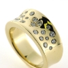 Billede af Ring fattet med 19 brillanter 14 kt.
