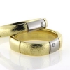 Billede af Vielses & Forlovelses ringe, brill. 2 a 0,03 w/vs.14 kt. + 14 kt. hvg.