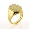 Billede af Ring oval plade, lille kant, Signetring 16,5*12 mm.
