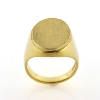Billede af Ring oval plade, lille kant, Signetring 16,5*12 mm.