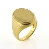 Billede af Ring oval plade, lille kant, Signetring 16,5*12 mm.