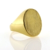 Billede af Ring oval plade, lille kant, Signetring 16,5*12 mm.