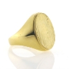 Billede af Ring oval plade, lille kant, Signetring 16,5*12 mm.