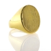 Billede af Ring oval plade, lille kant, Signetring 16,5*12 mm.