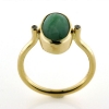 Billede af Ring med Kina jade og 2 brillanter 14 kt.