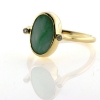Billede af Ring med Kina jade og 2 brillanter 14 kt.