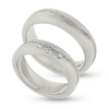 Billede af Vielses & Forlovelses ringe, i d- ring 3 brill. a 0,05 w/vs. 14 kt. hvg.