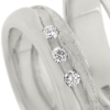 Billede af Vielses & Forlovelses ringe, i d- ring 3 brill. a 0,05 w/vs. 14 kt. hvg.