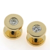 Billede af 1 par ørestikkere, gevind (piercing) med stene 14 kt.
