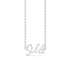 Billede af Studio Z "Name Tag - SILLE" halskæde sølv (40-45 cm)