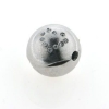 Billede af Kuglelås 15 mm. med 10 brill. a 0,01 w/vs. fattet i hjerte 14 kt. hvg.