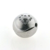Billede af Kuglelås 15 mm. med 10 brill. a 0,01 w/vs. fattet i hjerte 14 kt. hvg.