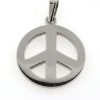 Billede af Vedhæng, fredstegn (peace tegn) hj. 22 mm. 14 kt. hvg.